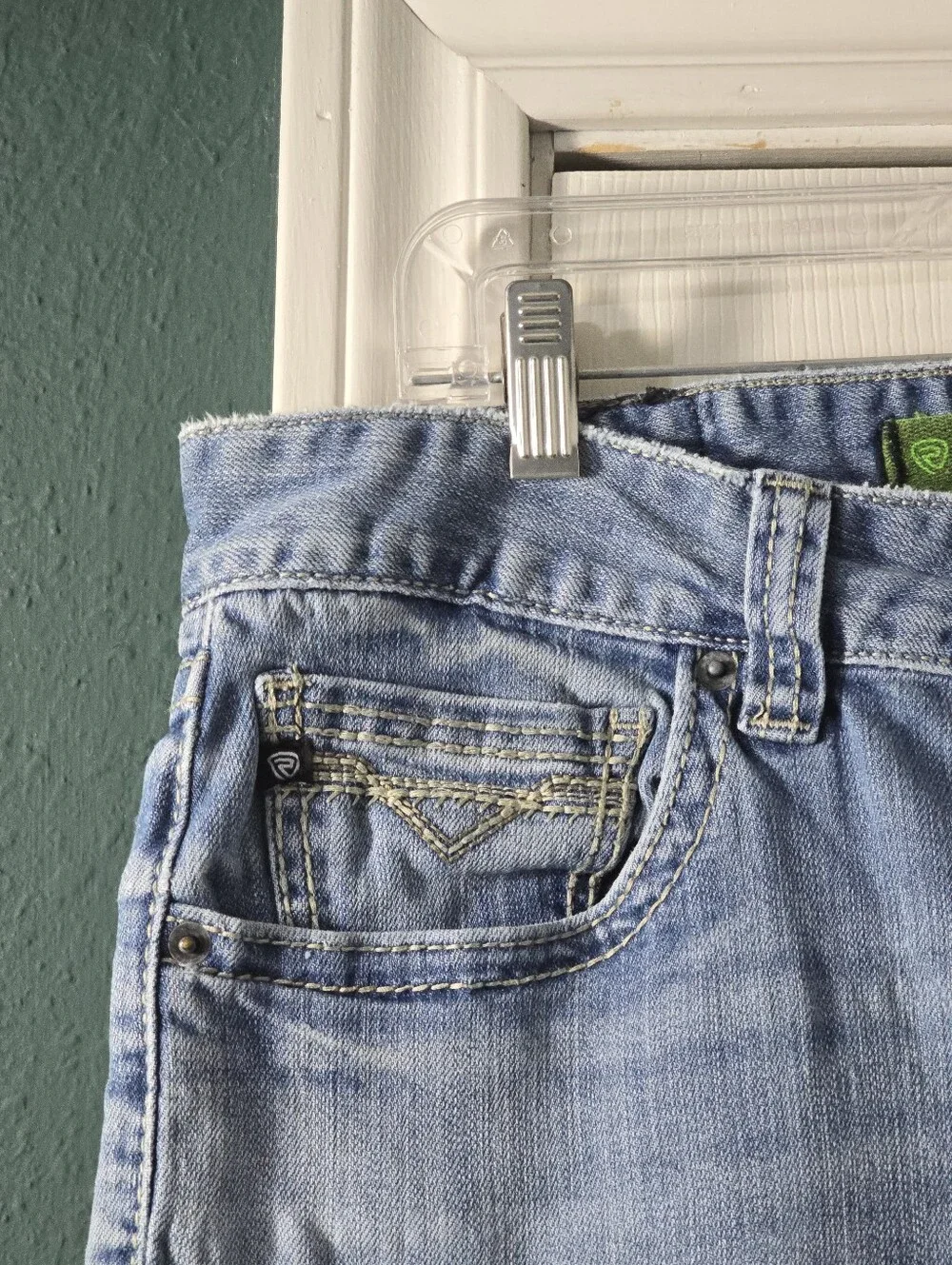 34x38 Rock & Roll Pistol Straight Jeans Regular Straight Leg Light Wash Cowboy
